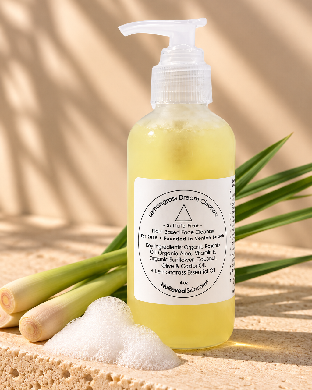 LEMONGRASS DREAM △ Gentle Foaming Facial Cleanser - Sulfate Free!